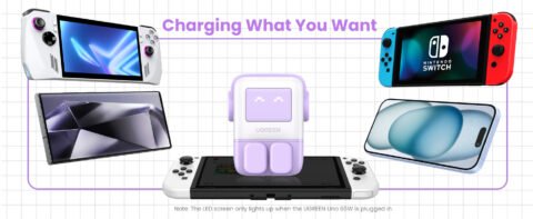 UGREEN Uno 65W USB C Charger. Nexode 3-Port GaN Fast Compact Wall Charger Block Type C Power Adapter for iPhone 16 Pro Max/15. MacBook. Galaxy S24 Ultra PPS45W. Pixel 9/8. Steam Deck. ROG Ally. Purple