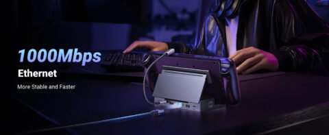UGREEN Steam Deck Dock 9-in-1 USB C Docking Station with Foldable Stand. 4K@60Hz HDMI. Gigabit Ethernet. PD 100W. 10Gbps USB A&C 3.2. TF/SD Compatible with Steam Deck OLED. Rog Ally. Region Go etc.