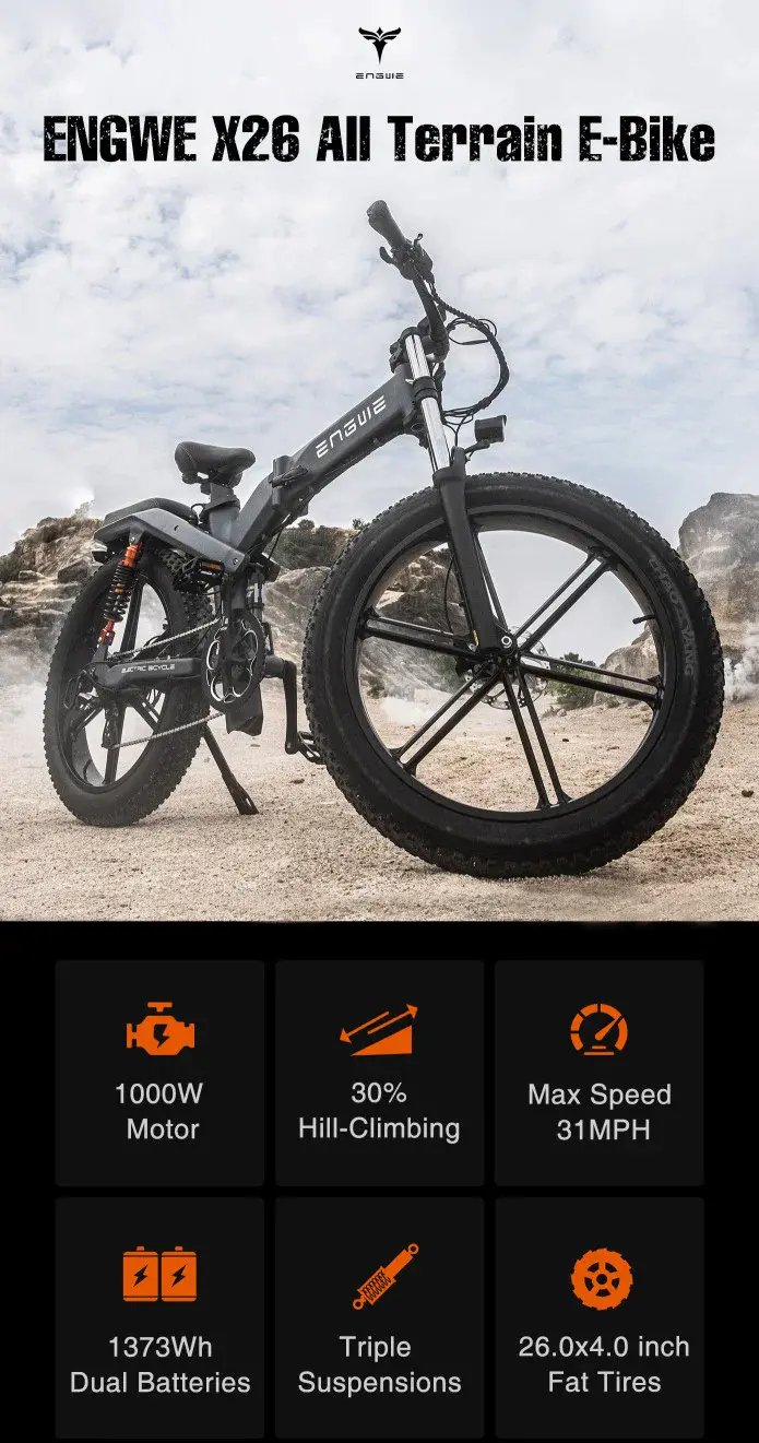 🔥X26 All Terrain Electric Bike All Terrain Performance Beast🔥